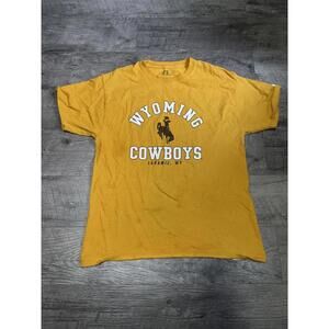 Wyoming Cowboys Yellow Graphic T-Shirt Size L